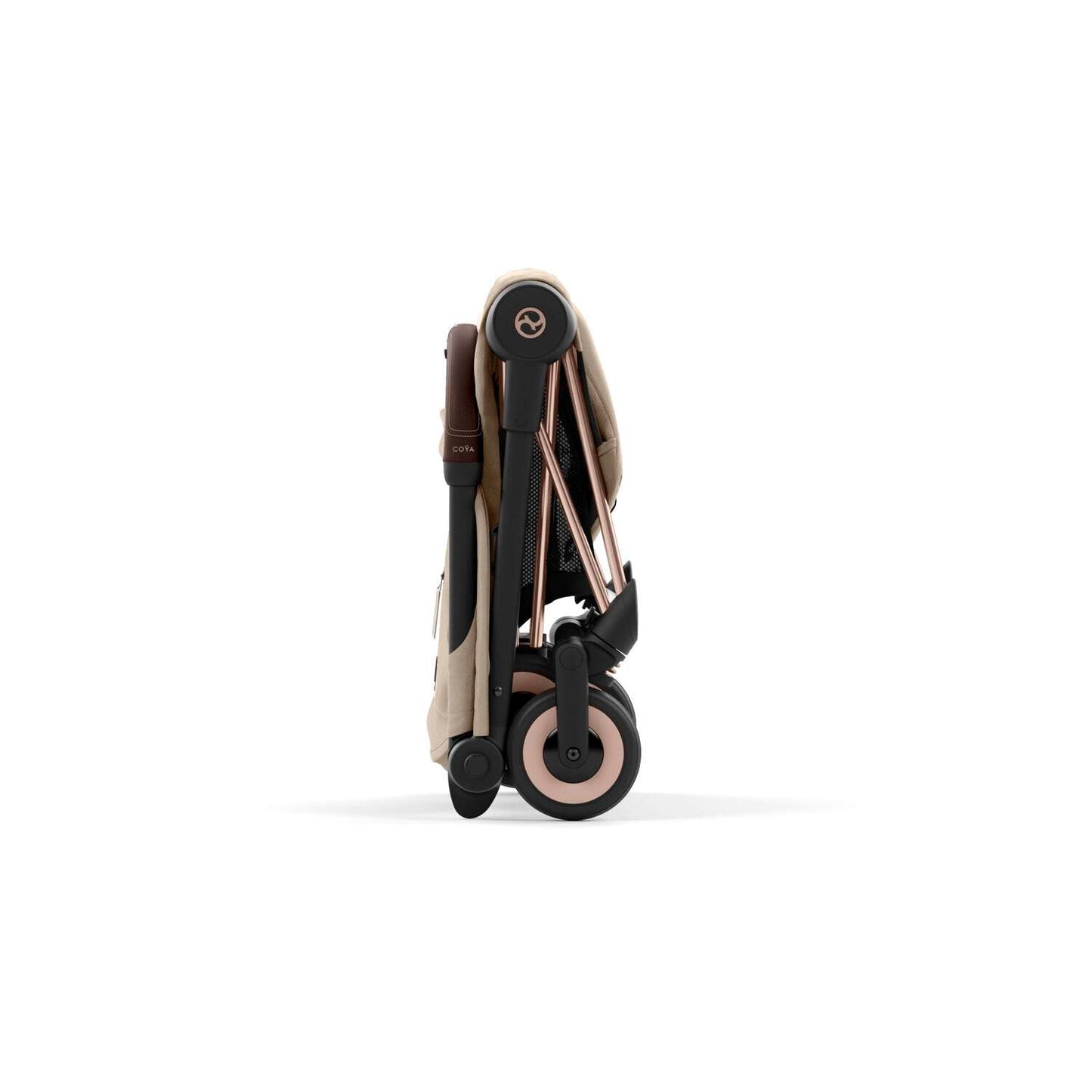 Cybex Coya Travel Stroller + FREE Stroller Travel Bag - Cozy Beige & Rose Gold