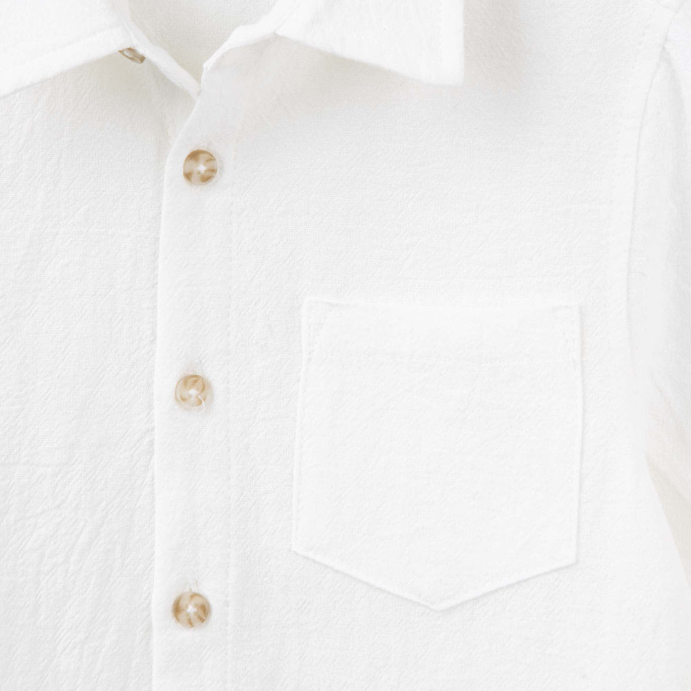 Archie L/S Button Shirt - Ivory