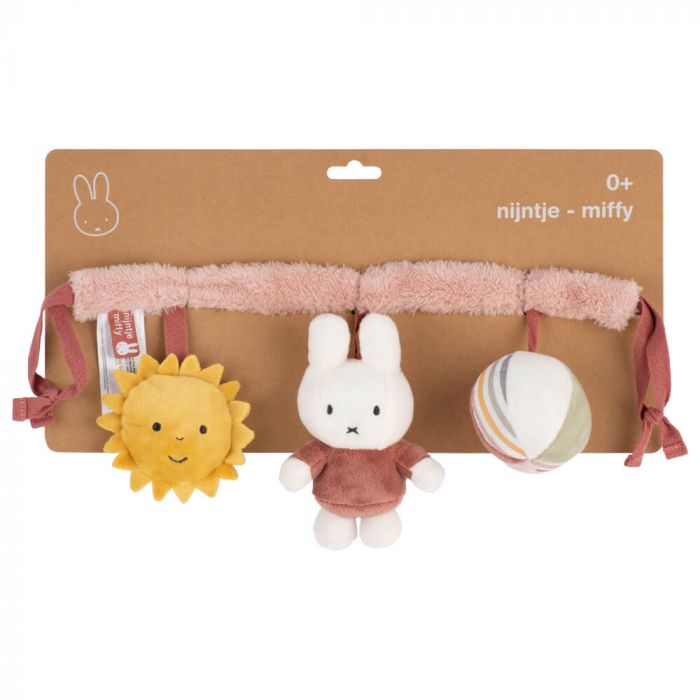 MIFFY FLUFFY CAR SEAT TOY - PINK OR GREEN