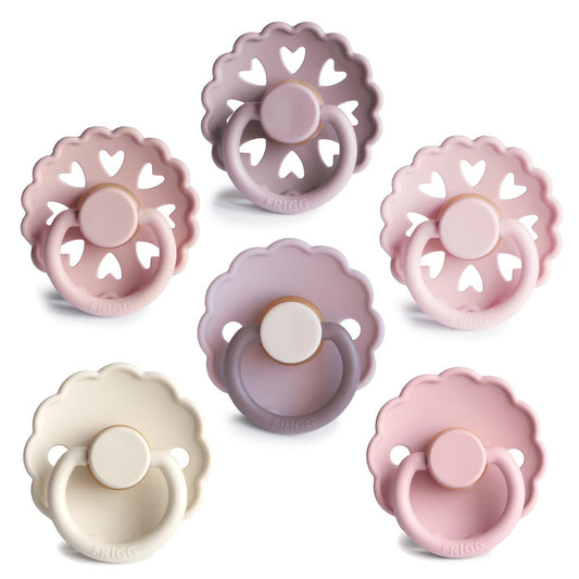 FRIGG Multi Pacifier 6 Pack Latex - Size 1 Blooming Love