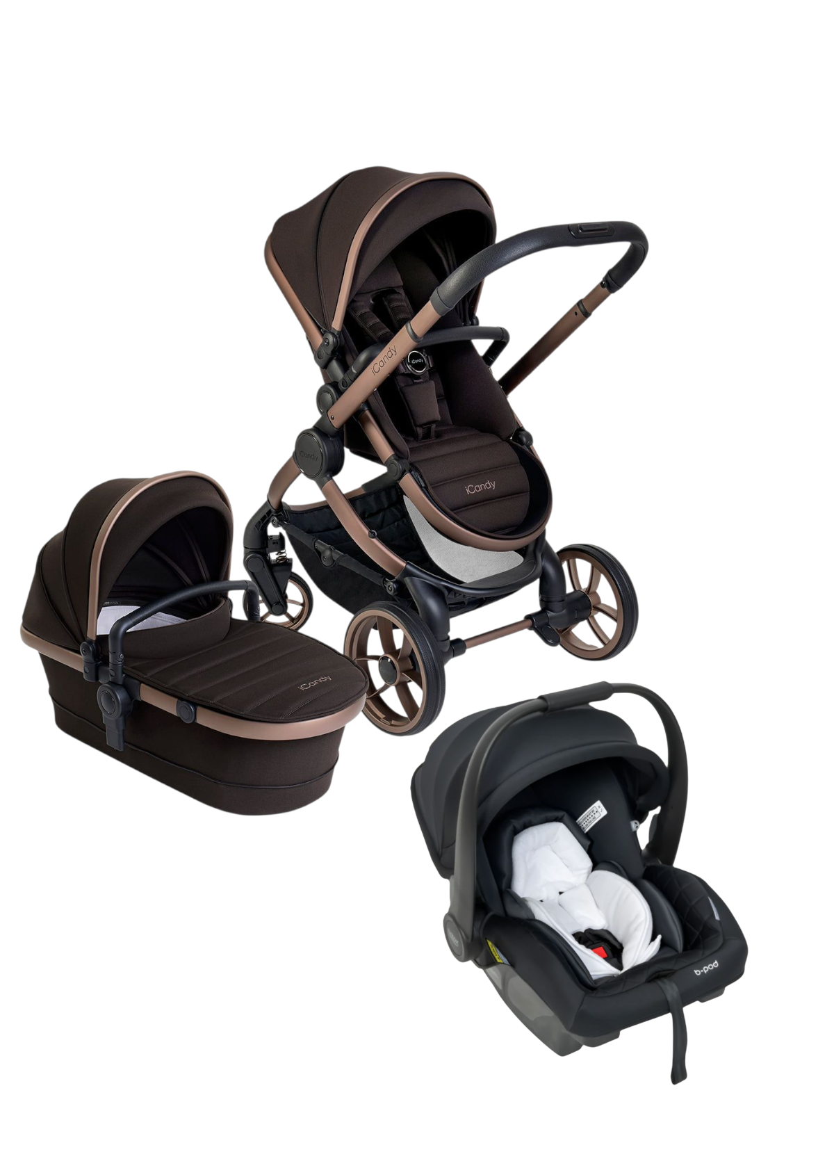 iCandy Peach 7 Bundle With Britax Bpod Capsule Suitable For Low Birth Weight Travel System