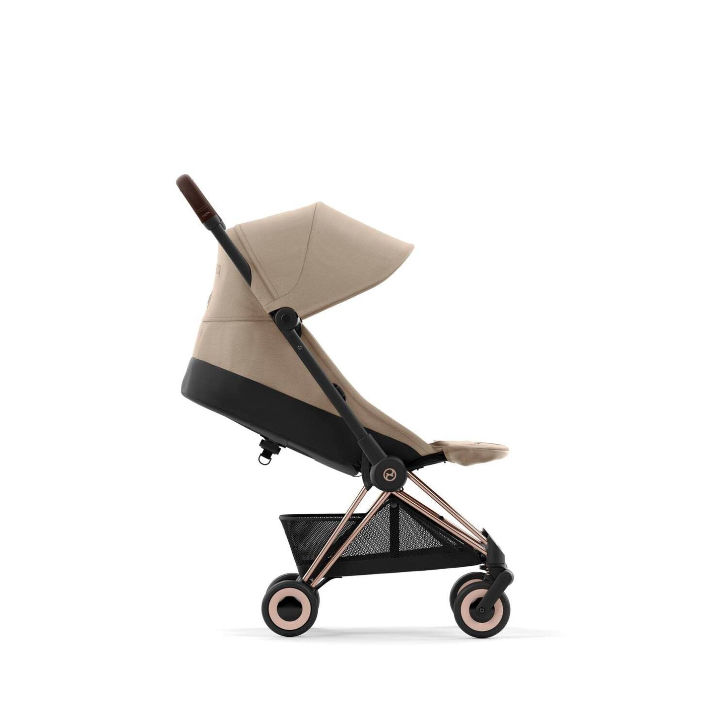 Cybex Coya Travel Stroller + FREE Stroller Travel Bag - Cozy Beige & Rose Gold