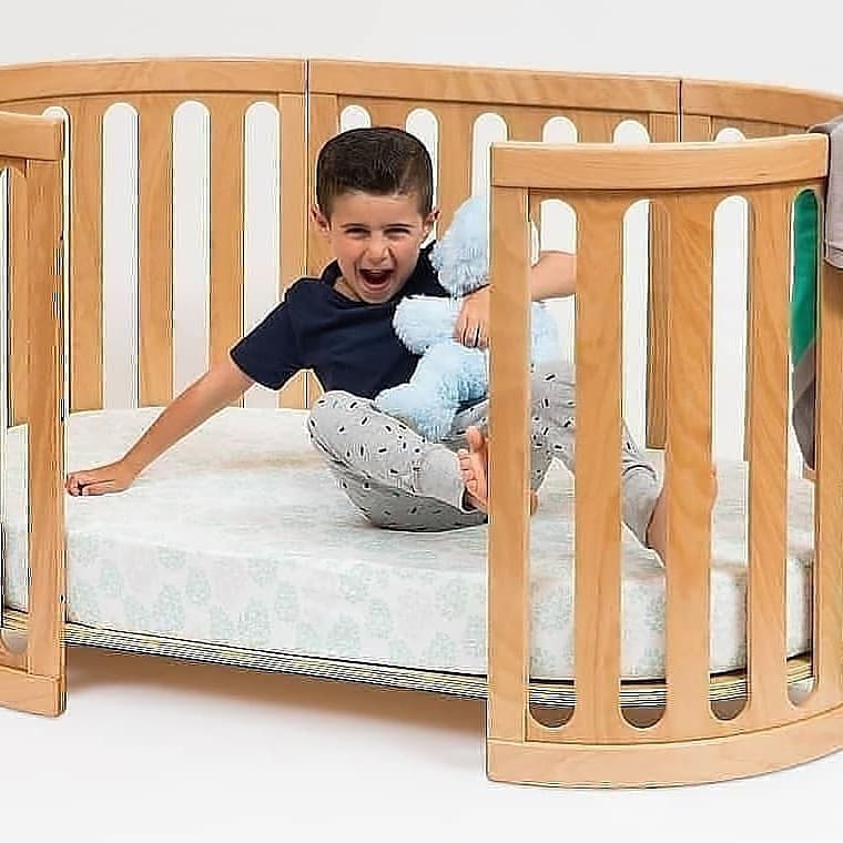 COCOON Nest Natural Convertible Cot Set Including the Australian Made Mattress Set