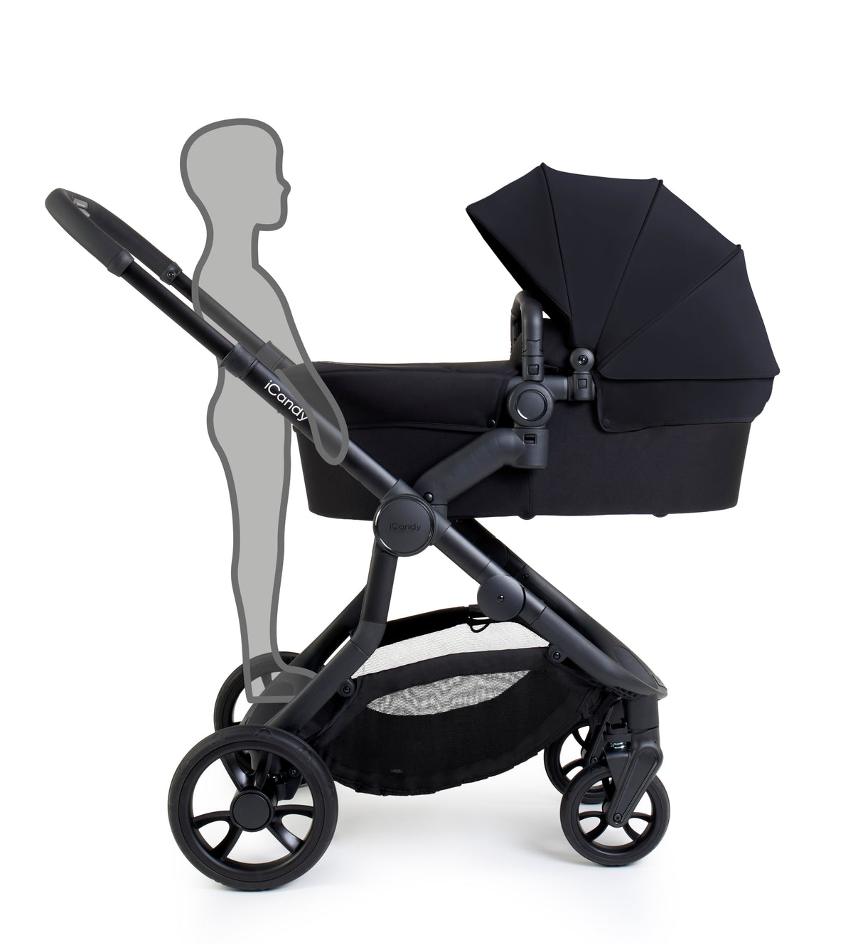iCandy Orange 4 Pushchair - Black + FREE iCandy MiStand