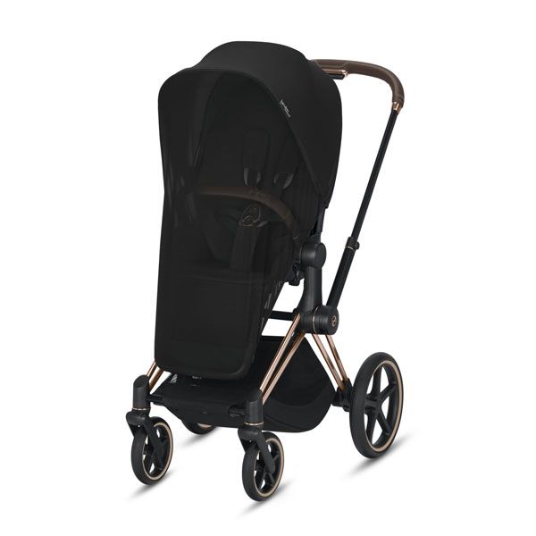 Cybex Priam Pram 2024 Rose Gold + Sepia Black + FREE Platinum Lite Cot, Insect Net, Snack Tray & 2in1 Cup Holder