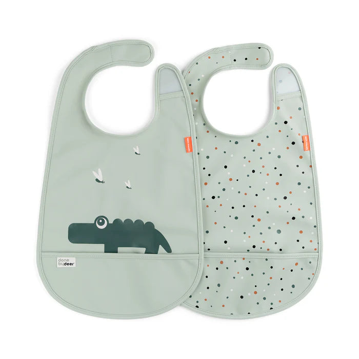 Done by Deer Velcro Bibs 2 Pack - Various Colour Options