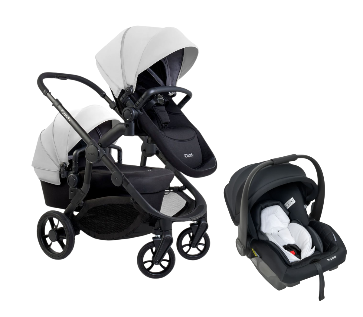 iCandy Orange 4 Pushchair + Britax Bpod (LBW) Capsule Bundle Travel System