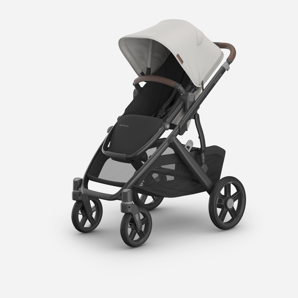 UPPAbaby Vista V3 Pram With Bassinet + FREE Upper Adaptors  + FREE Cup Holder + FREE Parent Psck - Savannah (Pearl Grey Jacquard / Carbon)
