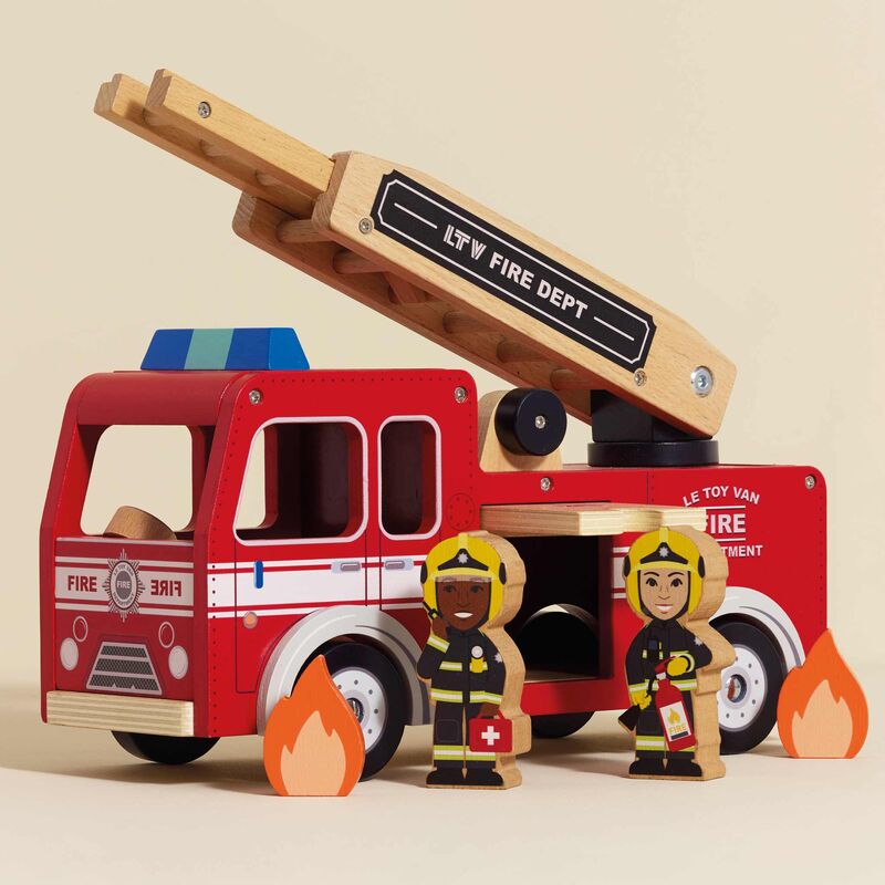 Le Toy Van Wooden Fire Engine Play Set