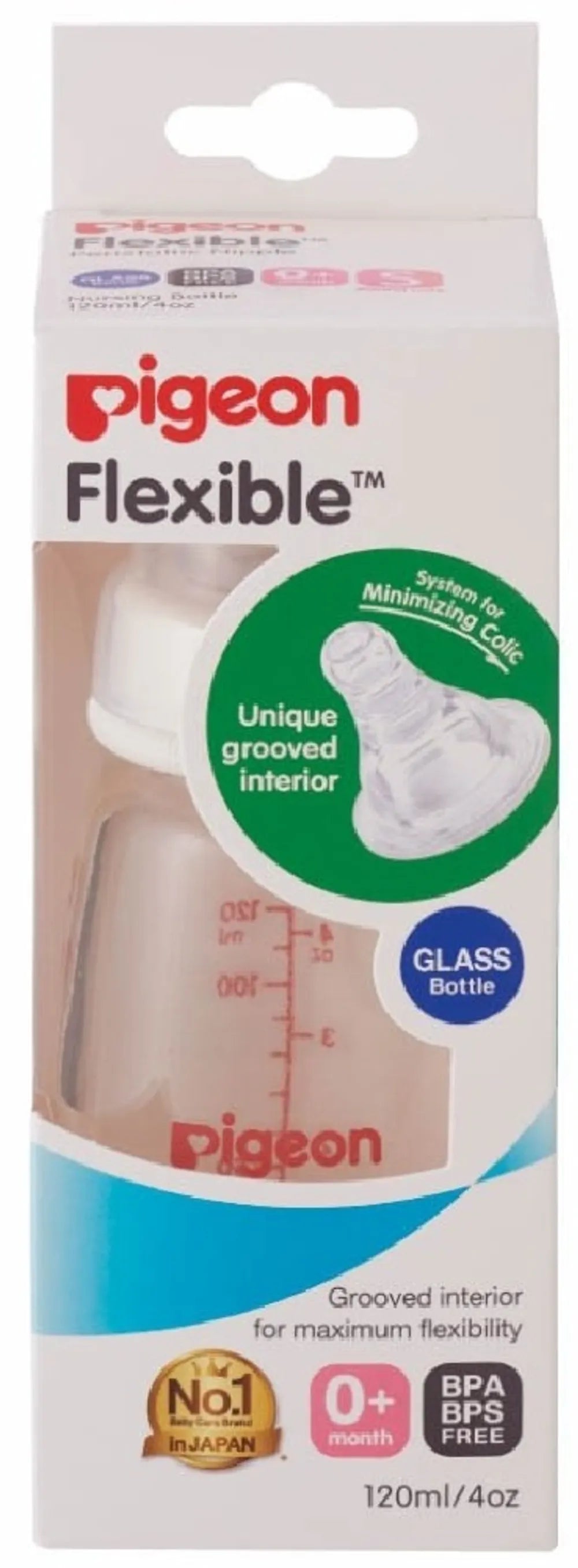 PIGEON FLEXIBLE BOTTLE GLASS 120ML