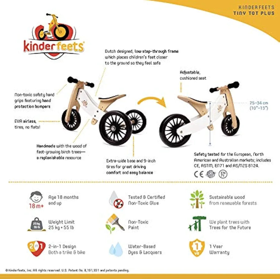 Kinderfeets - Tiny Tot Plus Trike - White
