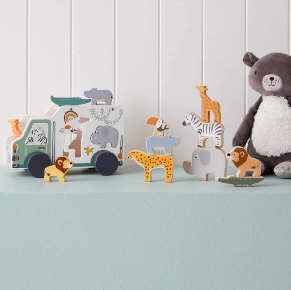 Zookabee Safari Animal Shape Sorter Wooden Truck