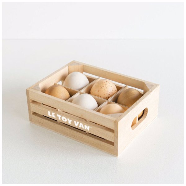 Le Toy Van Honeybake Farm Eggs in Crate Kids/Children Play Wooden Toy 2y+