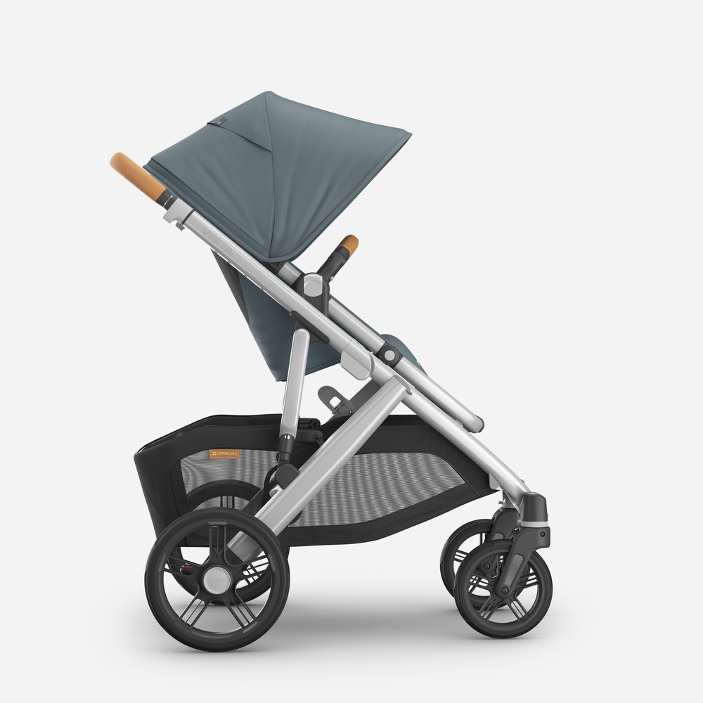 UPPAbaby Vista V3 Pram With Bassinet + FREE Upper Adaptors  + FREE Cup Holder + Free Parent Pack - Callum (Stone Blue & Silver)