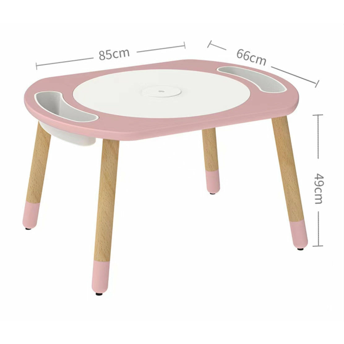 RiaBaby Play&Learn Activity Table Set with Adjustable Legs - Lego duplo compatible