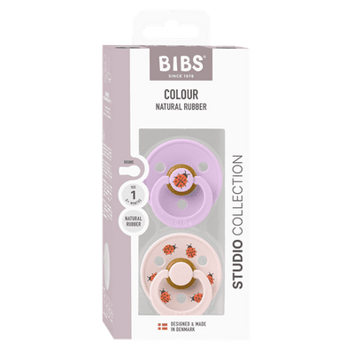 BIBS Urban Garden, Ladybug Violet Sky Mix Pacifiers