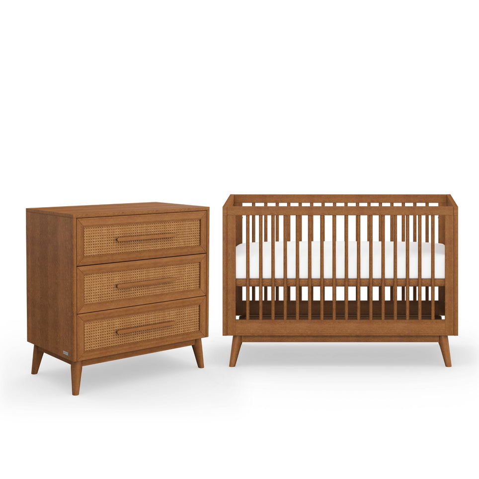 BabyRest Kaya Nursery Cot & Chest Of Drawers Package - Teak