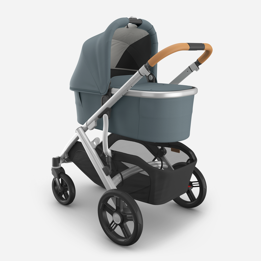 UPPAbaby Vista V3 Pram With Bassinet + FREE Upper Adaptors  + FREE Cup Holder + Free Parent Pack - Callum (Stone Blue & Silver)