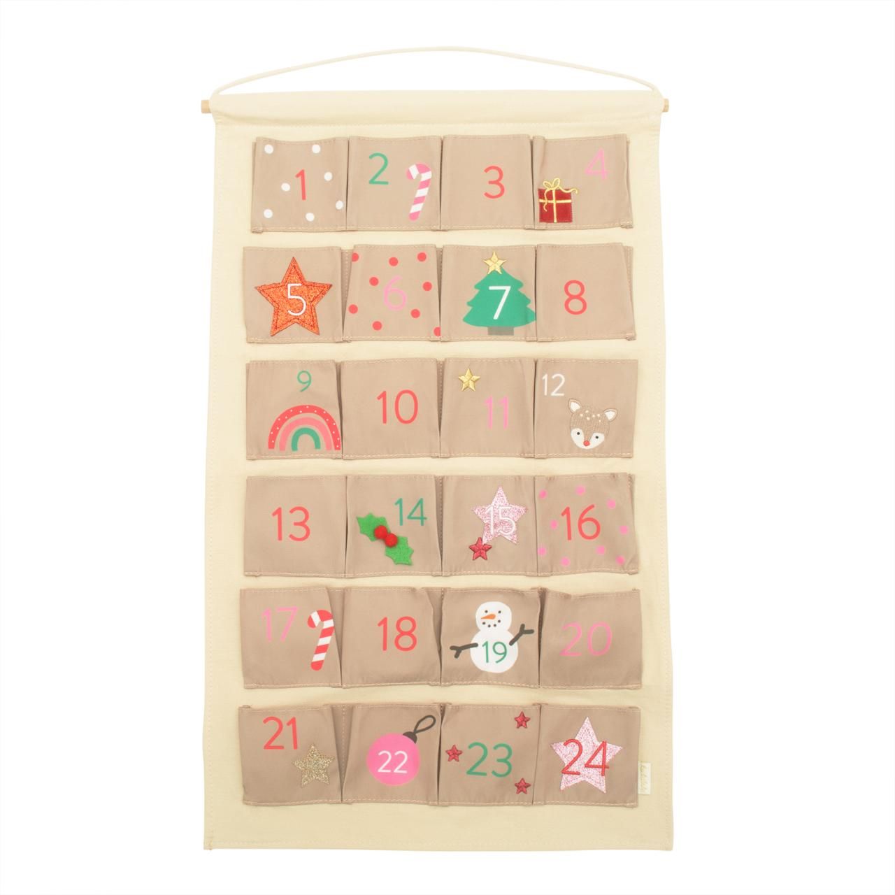 Rockahulakids Jolly Reusable Christmas Advent Pocket Calender