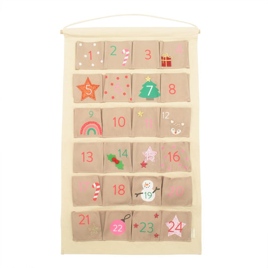Rockahulakids Jolly Reusable Christmas Advent Pocket Calender