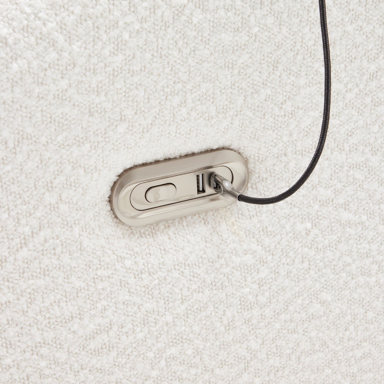 Babyrest Celeste Electric Nursery Chair - White Boucle