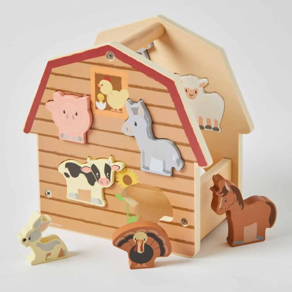Animal Farmhouse Shape Sorter