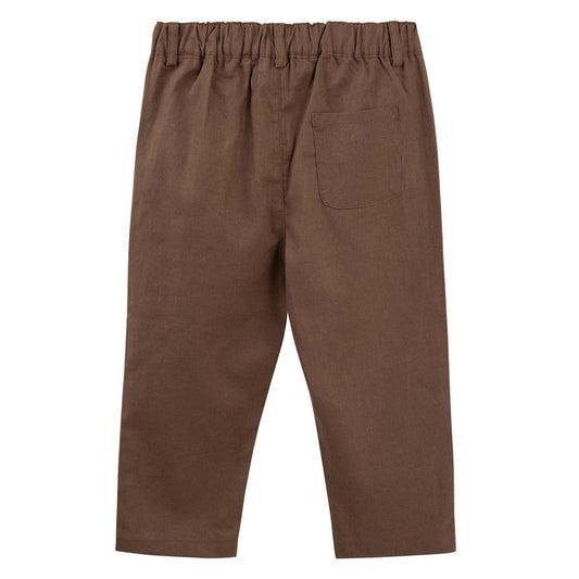 Finley Linen Pants - Chocolate
