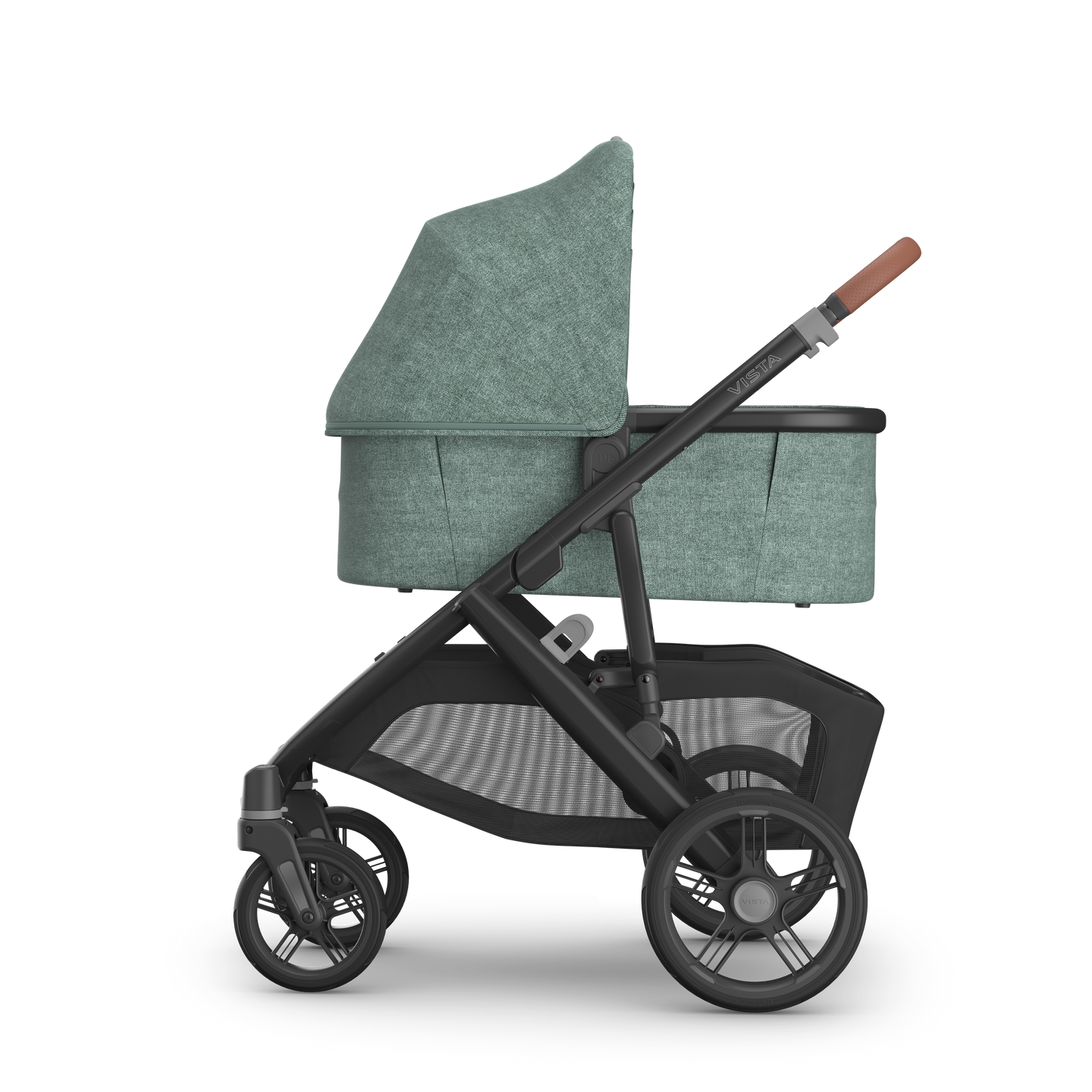 UPPAbaby Vista V3 Pram With Bassinet + FREE Upper Adaptors + FREE Cup Holder + FREE Parent Pack - Gwen (Green Melange)