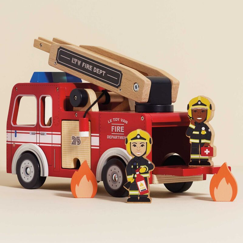 Le Toy Van Wooden Fire Engine Play Set