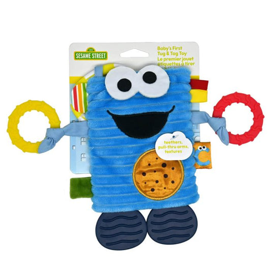 SESAME STREET COOKIE MONSTER TUG & TAG TOY