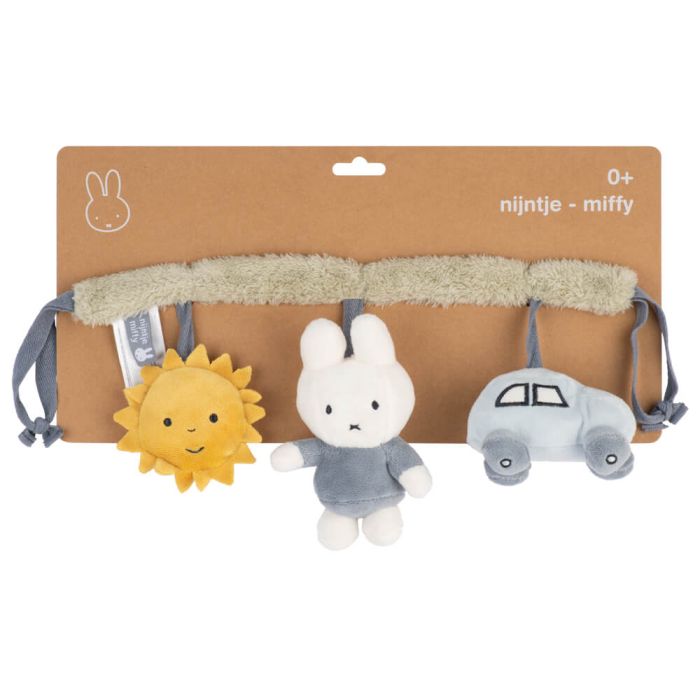 MIFFY FLUFFY CAR SEAT TOY - PINK OR GREEN