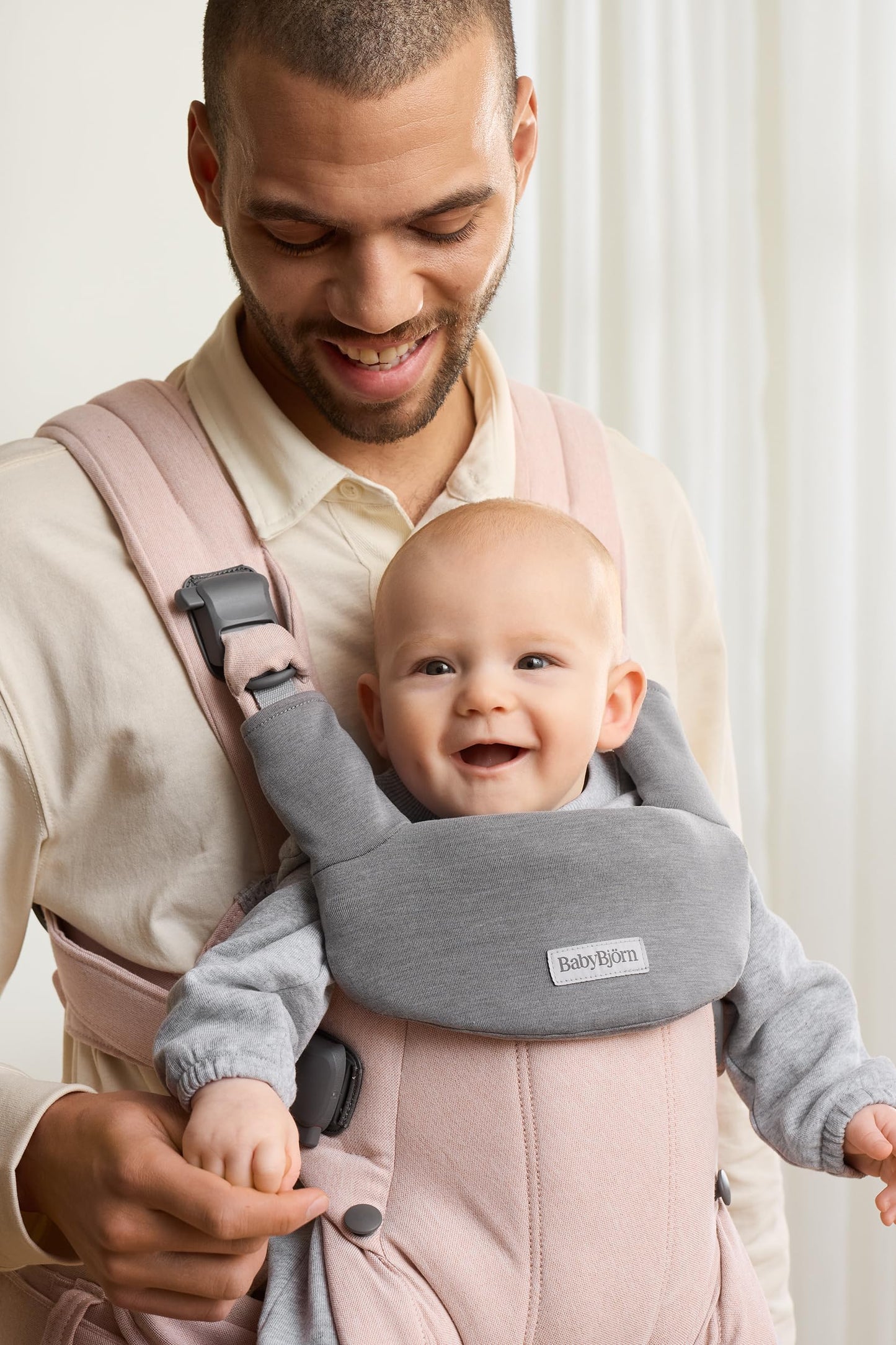 Baby Bjorn Bib for Baby Carrier Harmony - Jersey, Light grey 1 piece