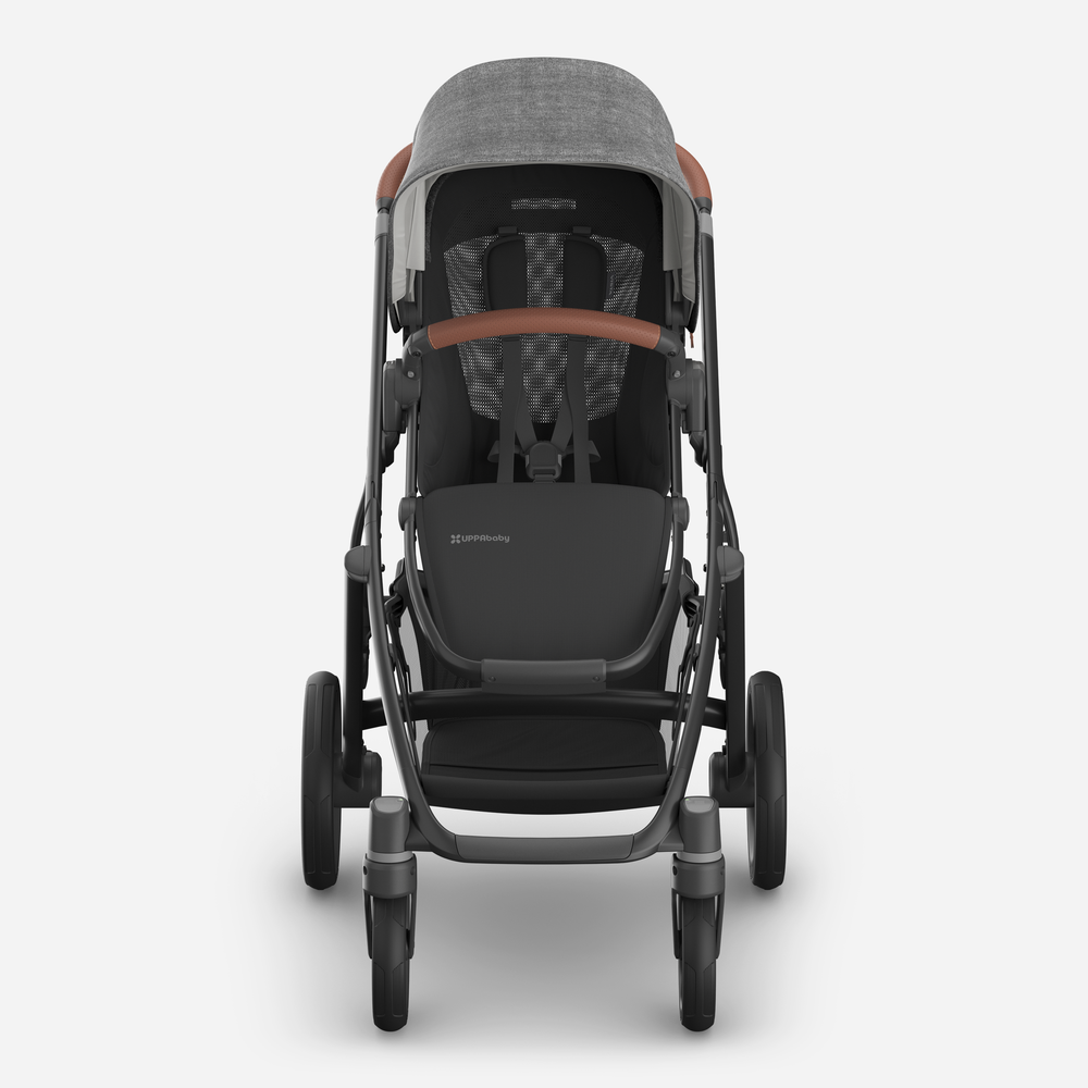 UPPAbaby Vista V3 Pram With Bassinet - Greyson + FREE Upper Adaptors + FREE Cup Holder + FREE Parent Pack (Charcoal Melange / Carbon)