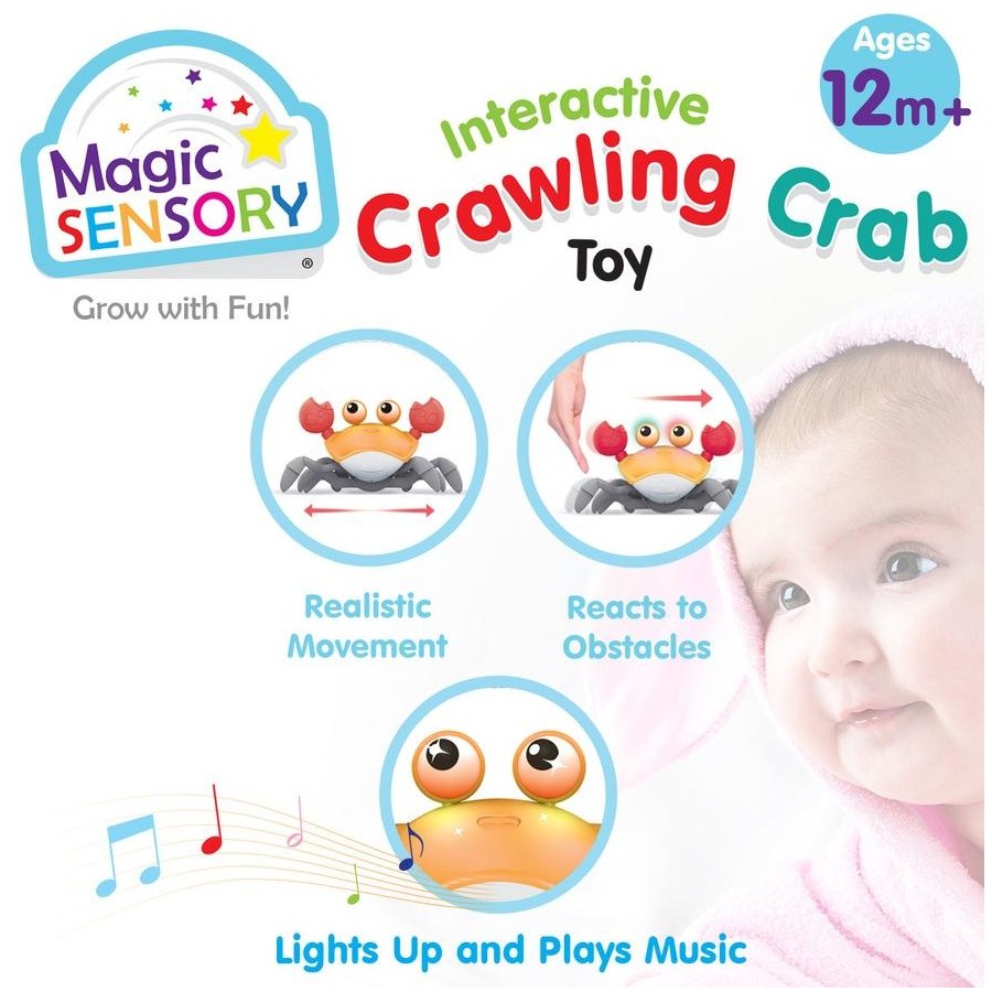 Magic Sensory Interactive Crawling Crab