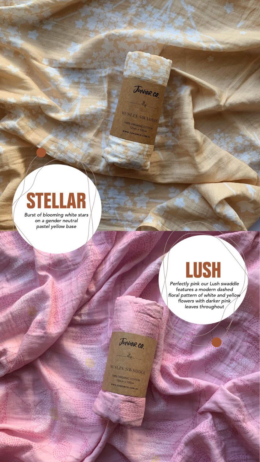 Junior Co Muslin Swaddle Wrap - Haze