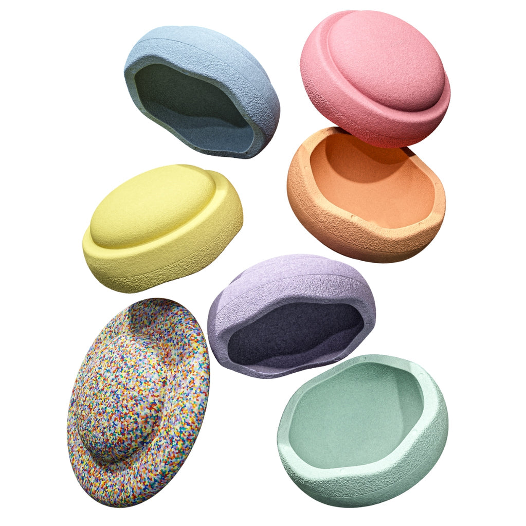 EASTER PROMO - Stapelstein Original Rainbow Pastel Set of 6 + FREE Super Confetti Board