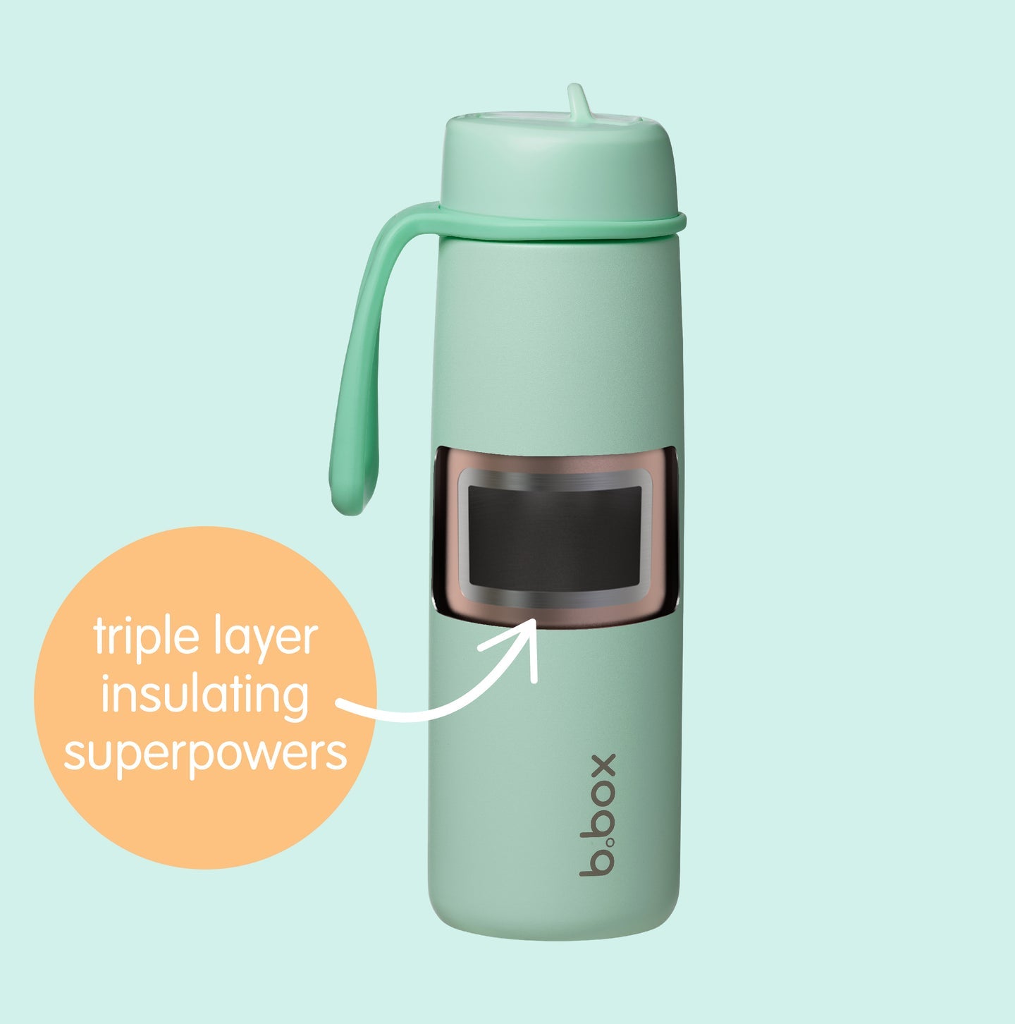 B.Box 690mL Insulated Flip Top Bottle - Various Colour Options