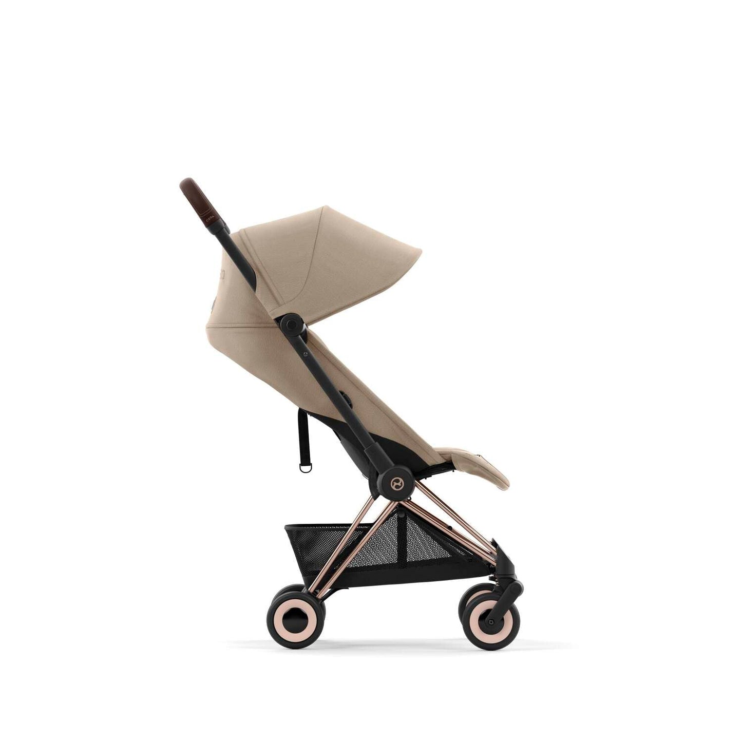 Cybex Coya Travel Stroller + FREE Stroller Travel Bag - Cozy Beige & Rose Gold
