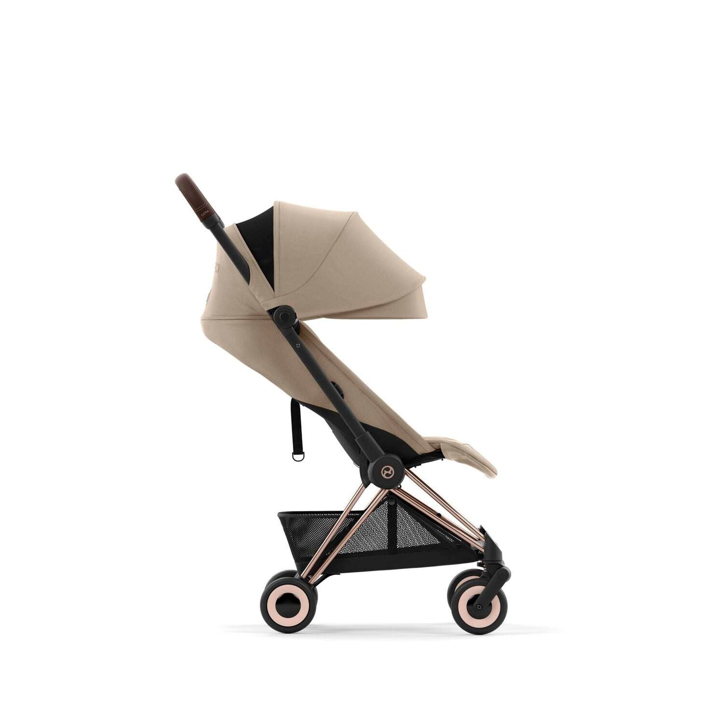 Cybex Coya Travel Stroller + FREE Stroller Travel Bag - Cozy Beige & Rose Gold