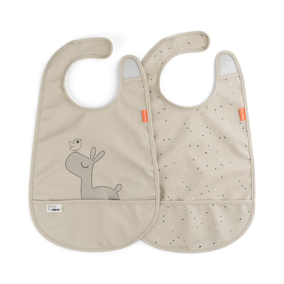 Done by Deer Velcro Bibs 2 Pack - Various Colour Options