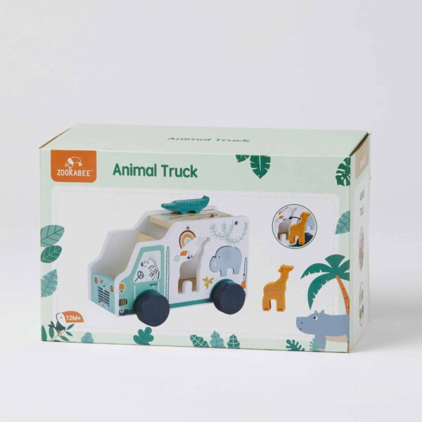 Zookabee Safari Animal Shape Sorter Wooden Truck