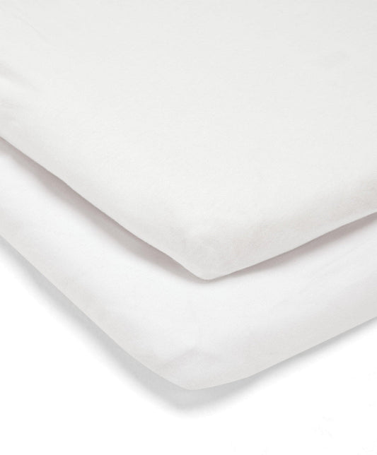 Mamas & Papas Lua 2pk Fitted Sheets - White