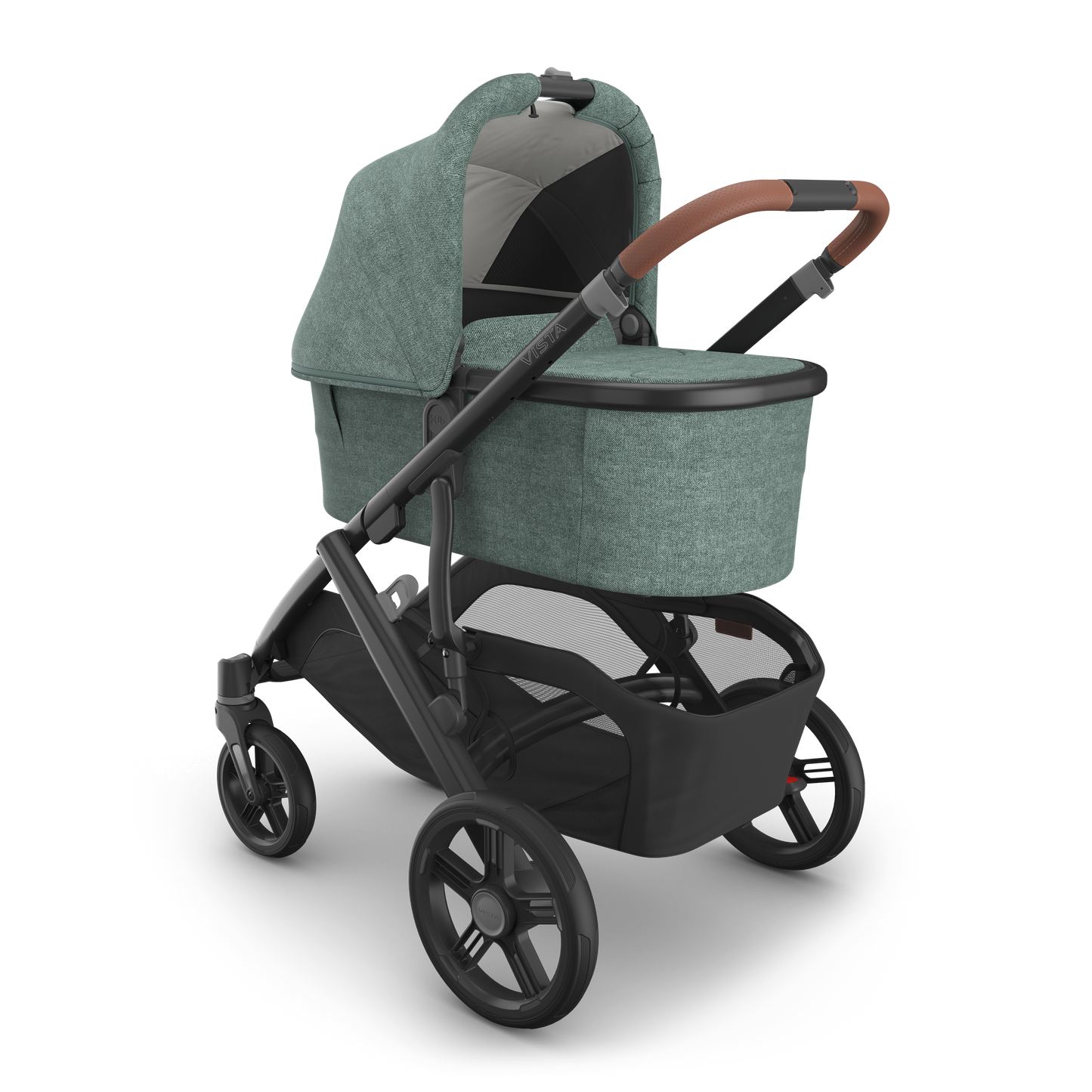 UPPAbaby Vista V3 Pram With Bassinet + FREE Upper Adaptors + FREE Cup Holder + FREE Parent Pack - Gwen (Green Melange)