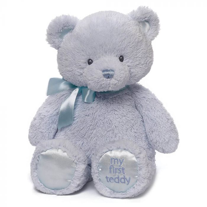 GUND BEAR: MY FIRST TEDDY BLUE - LARGE 38cm