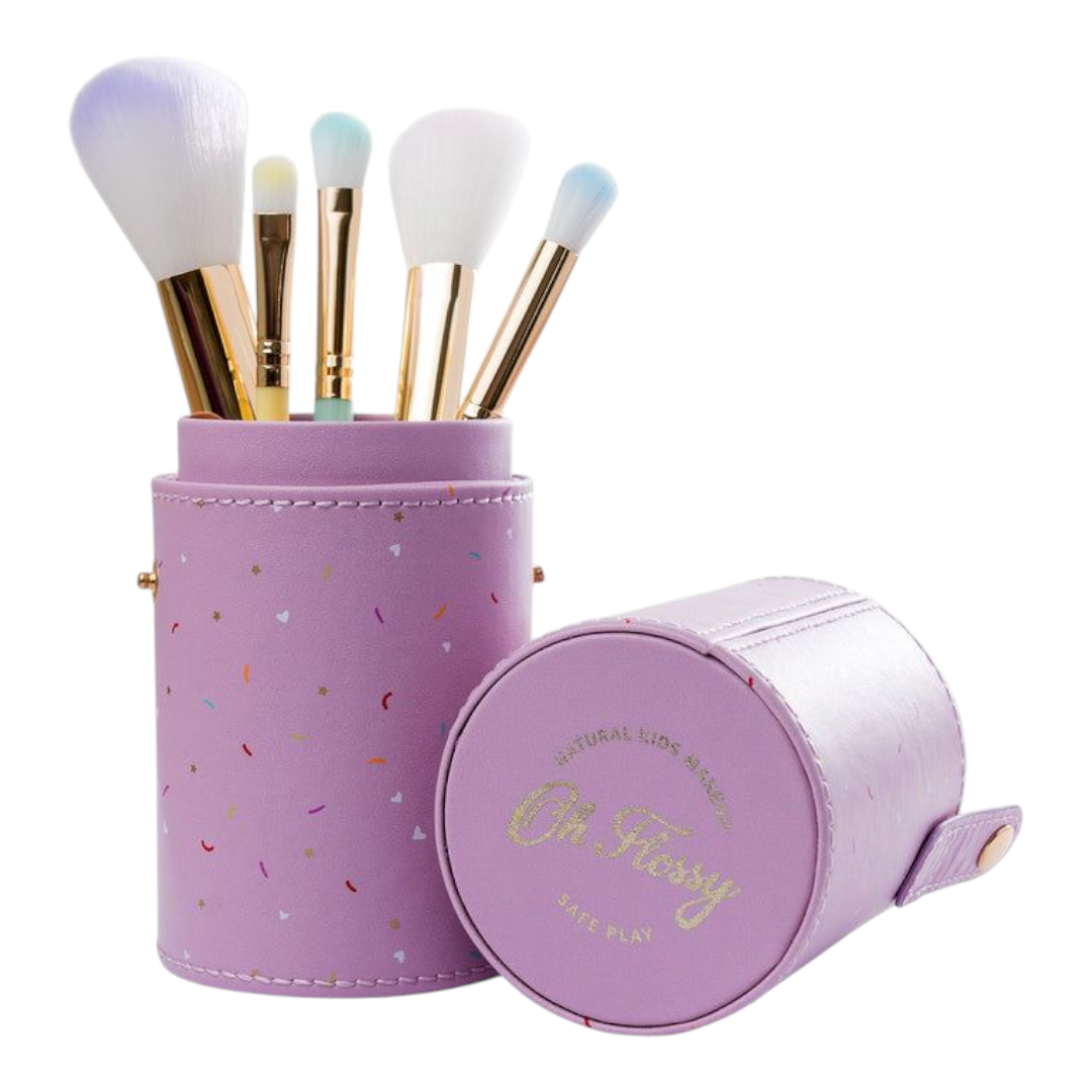 Oh Flossy Kids 5-Piece Rainbow Makeup Brush Set