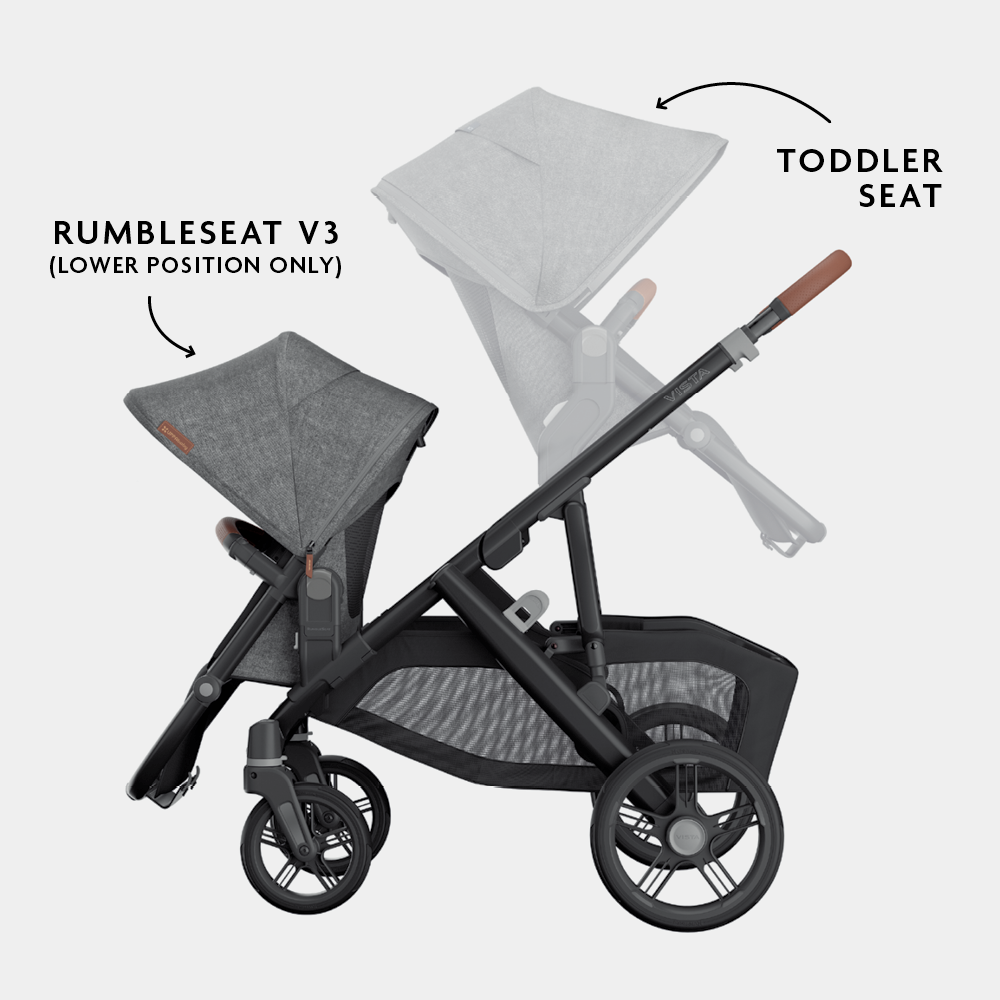 UPPAbaby Vista V3 RumbleSeat - Callum - Stone Blue/Silver