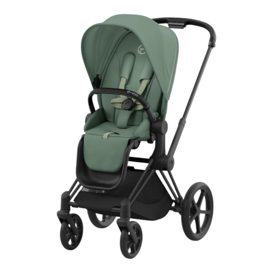 Cybex Priam Pram 2024 Matte Black & Leaf Green