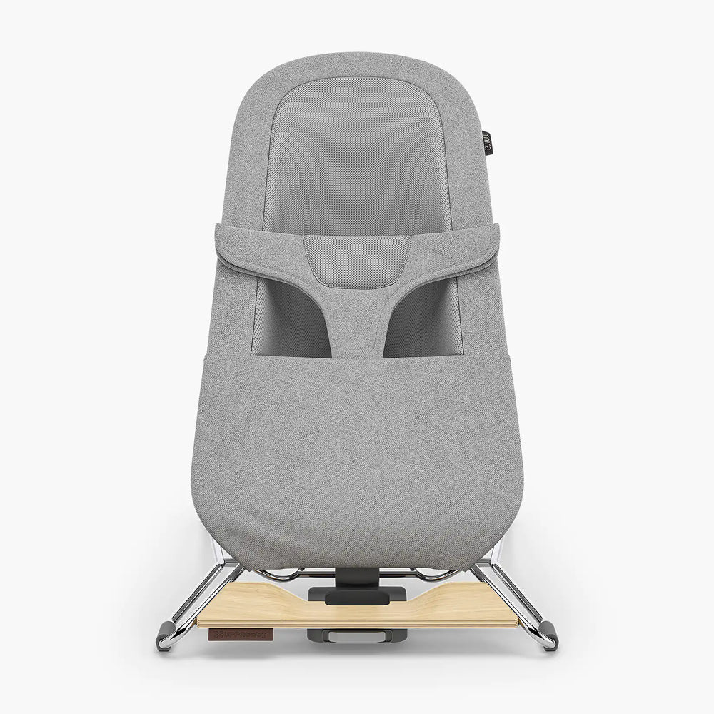 UPPAbaby Mira Baby Bouncer - Stella (Grey Mélange / Silver Chrome / Maple Wood)
