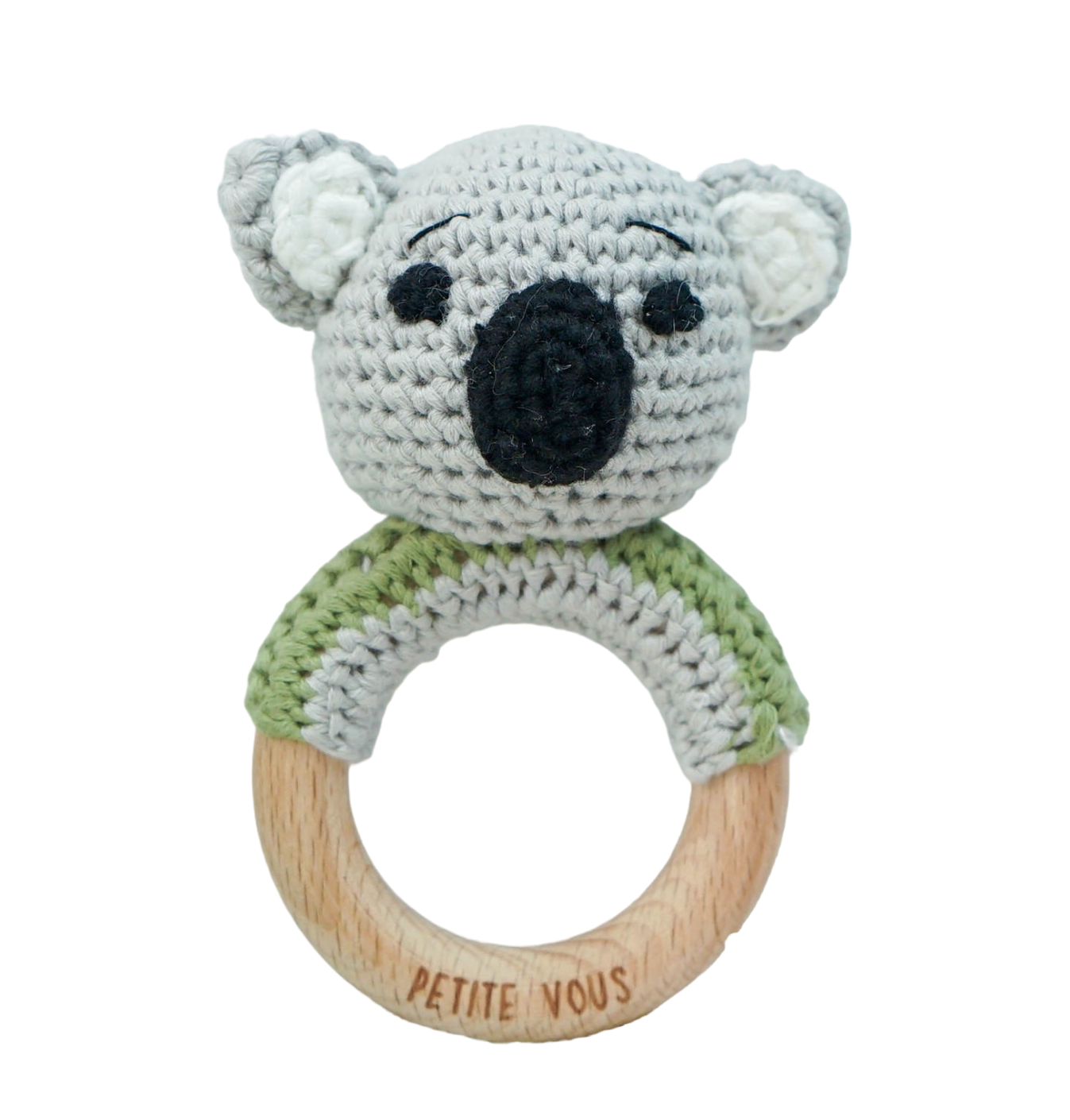 Petite Vous 100% Cotton Crochet Ring Rattle - Ozzie Koala