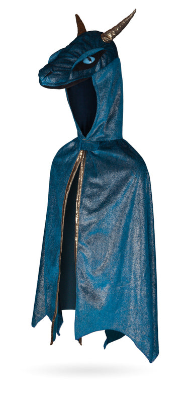 Book Week Teal & Gold Starry Night Dragon Cape - Size 5-6